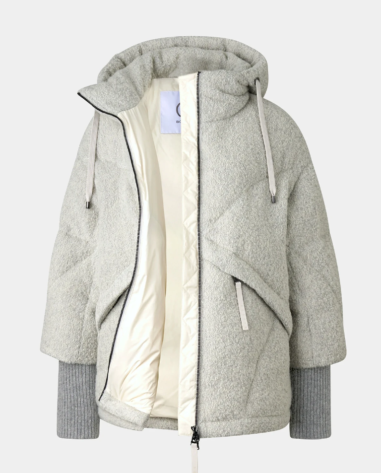 Jasnoszara kurtka puchowa Sheryl