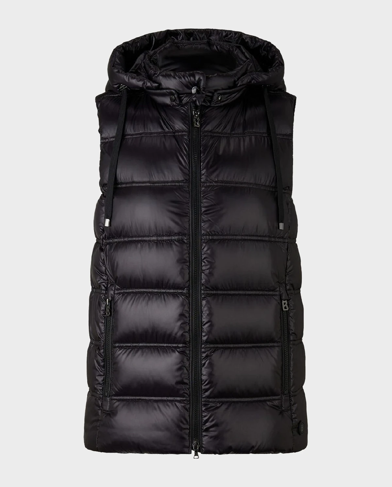 Czarny puchowy bezrękawnik Liddy