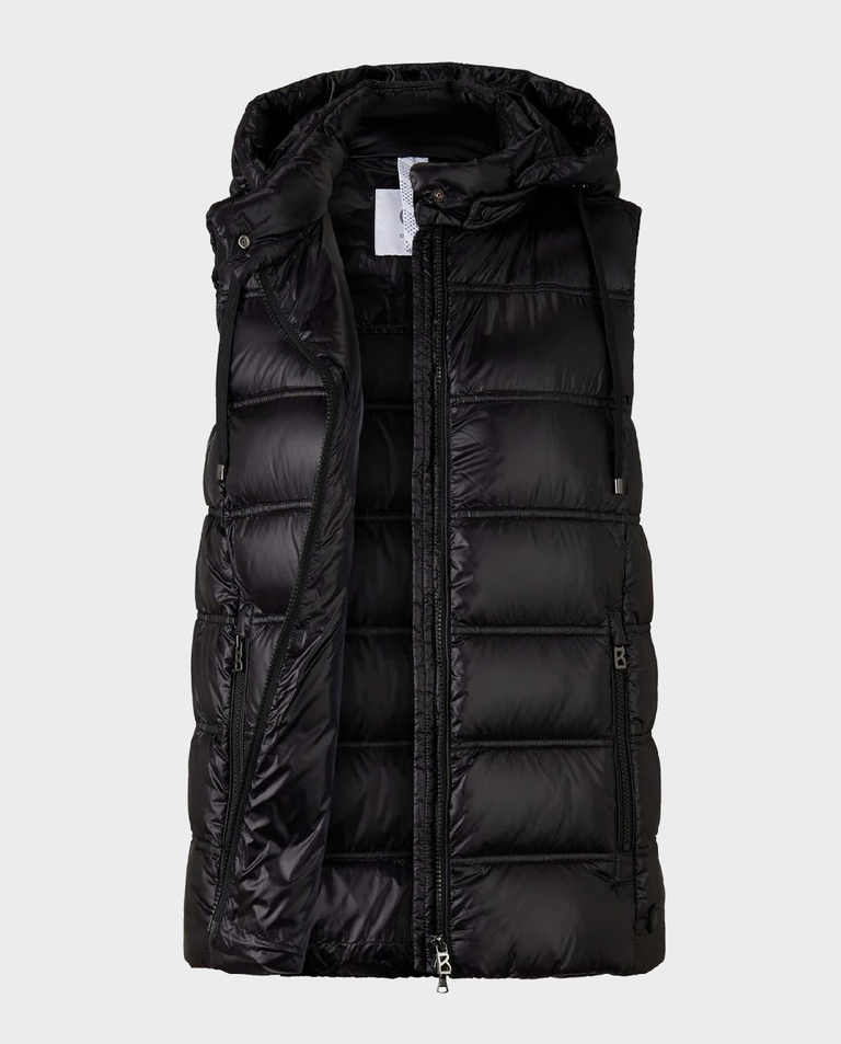 Czarny puchowy bezrękawnik Liddy