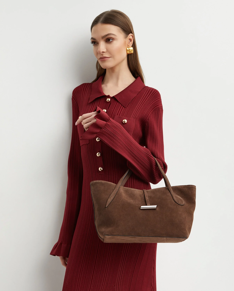 Brązowa torebka Petite Penne Tote