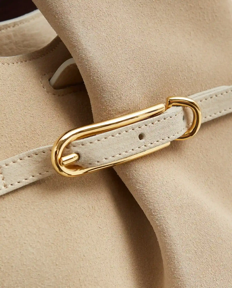 Beżowa torebka Bucket Bag - Image #5