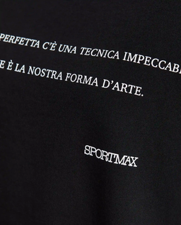 Czarny bawełniany t-shirt z nadrukiem - Image #4