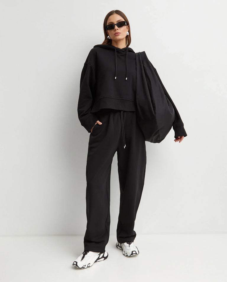 Czarne spodnie polarowe - Image #2