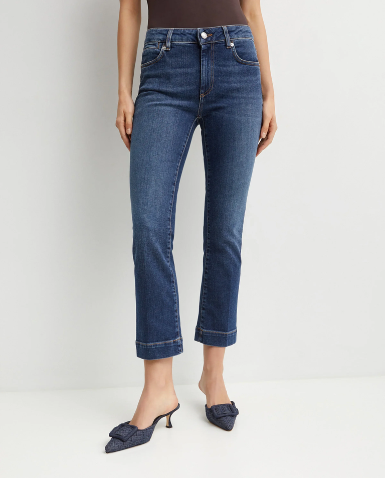 Granatowe jeansy z niskim stanem Slim Fit