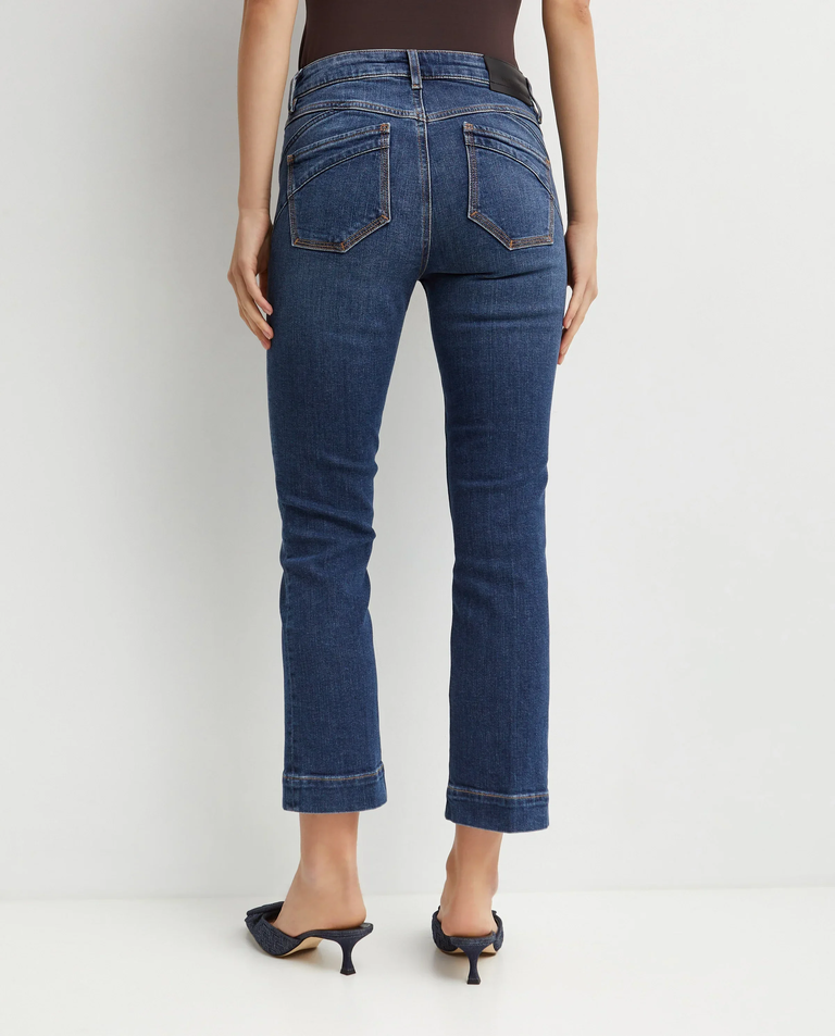 Granatowe jeansy z niskim stanem Slim Fit - Image #3