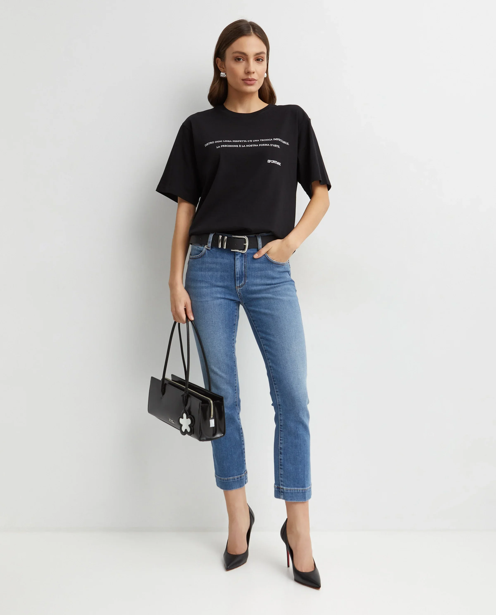 Niebieskie jeansy z niskim stanem Slim Fit - Image #2