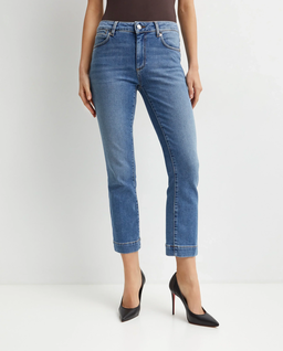 Niebieskie jeansy z niskim stanem Slim Fit - Image #0