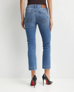 Niebieskie jeansy z niskim stanem Slim Fit - Image #3