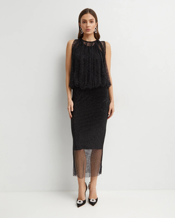 Czarna sukienka z kryształkami - Image #0