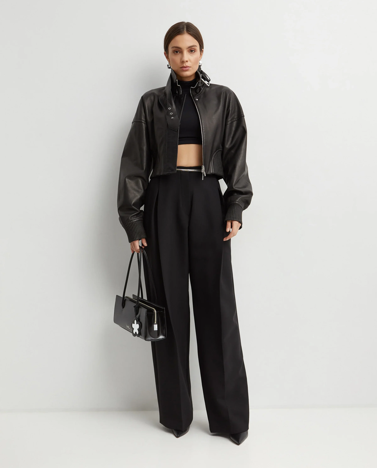 Krótka skórzana kurtka - Image #2