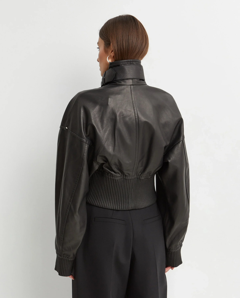 Krótka skórzana kurtka - Image #3