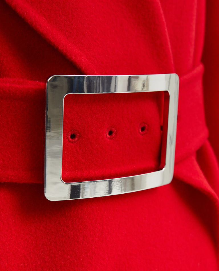 Czerwony wełniany płaszcz - Image #4