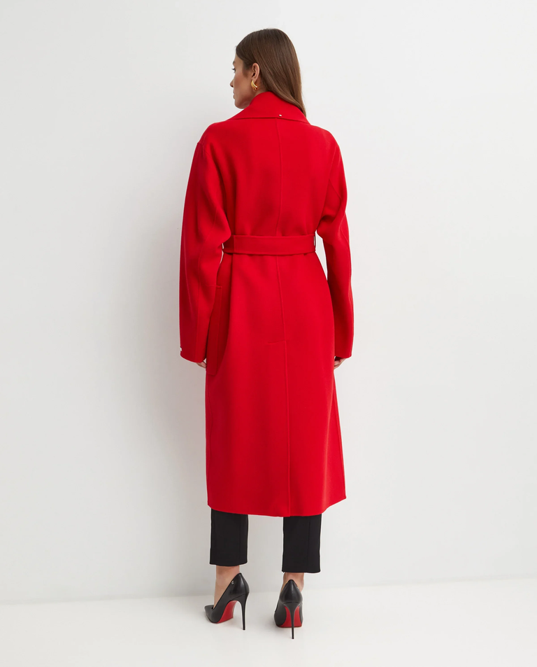 Czerwony wełniany płaszcz - Image #3