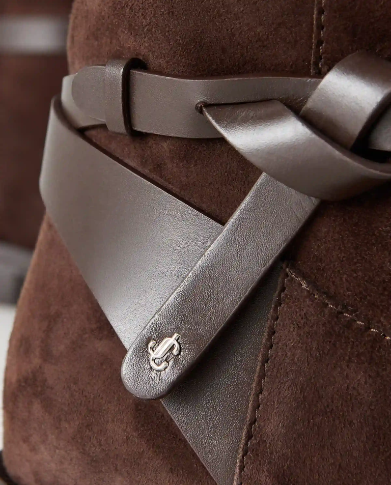 Brązowe zamszowe kozaki Lawton - Image #3