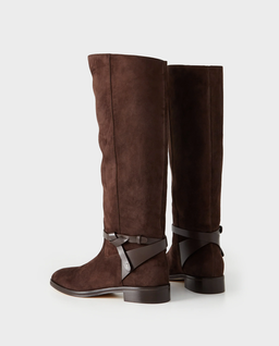 Brązowe zamszowe kozaki Lawton - Image #2