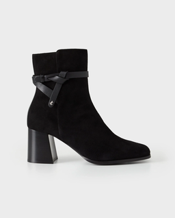 Zamszowe czarne botki Lawton 65 - Image #0