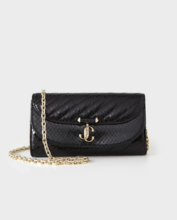 Czarna kopertówka we wzór skóry węża Avn - Image #0