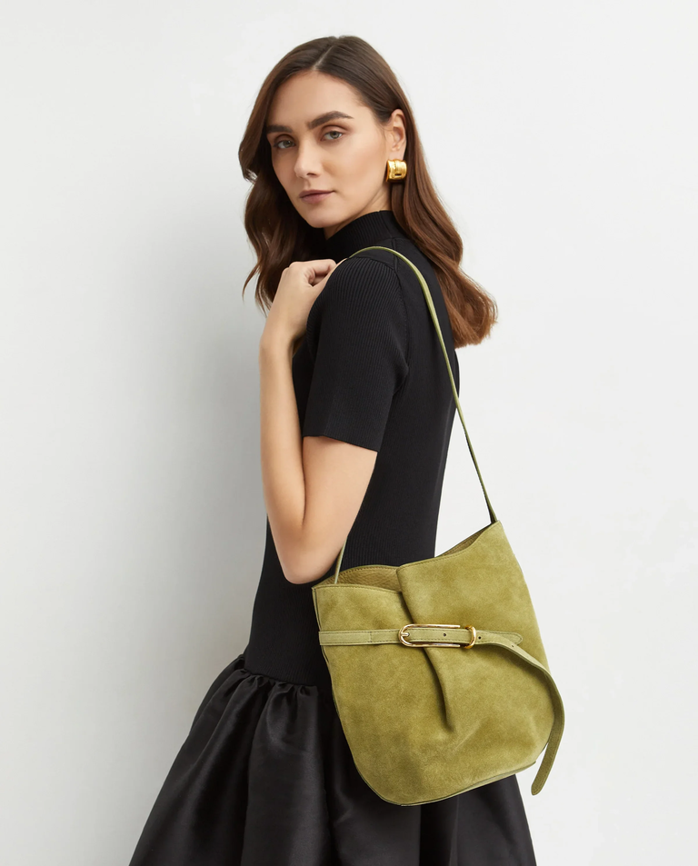 Zamszowa torebka Bucket Bag