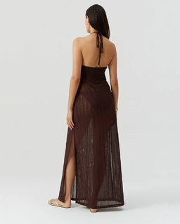 Brązowa sukienka maxi Harriet - Image #3