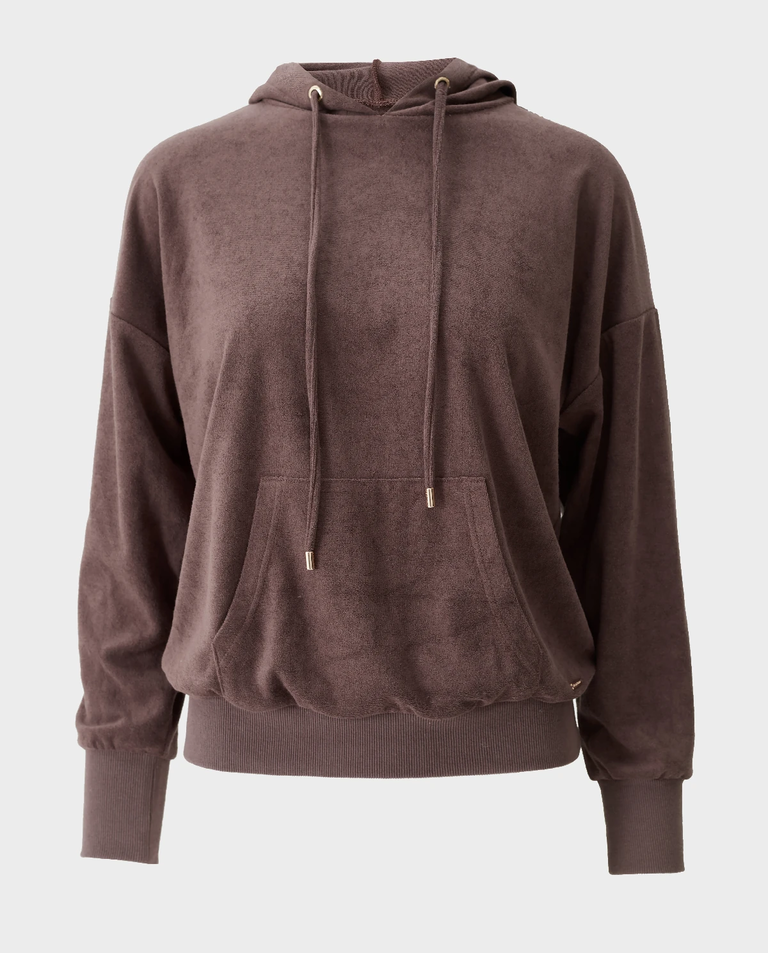 Brązowa bluza z kapturem Nora