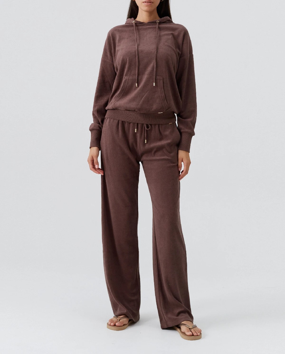 Brązowa bluza z kapturem Nora - Image #2