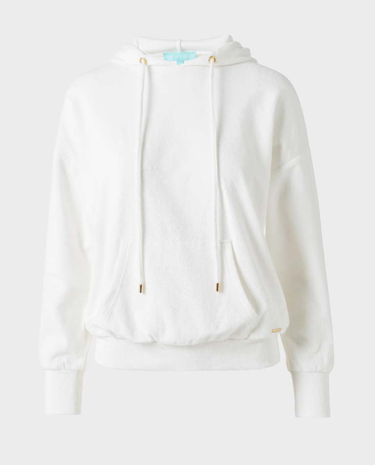 Biała bluza z kapturem Nora