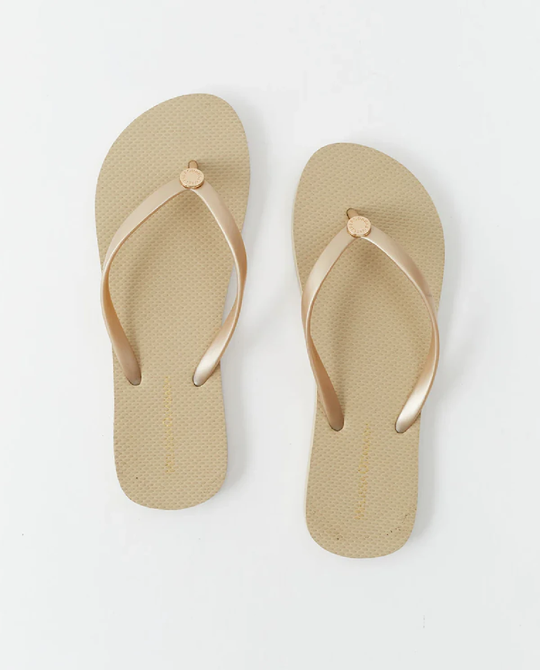 Złote japonki z logo