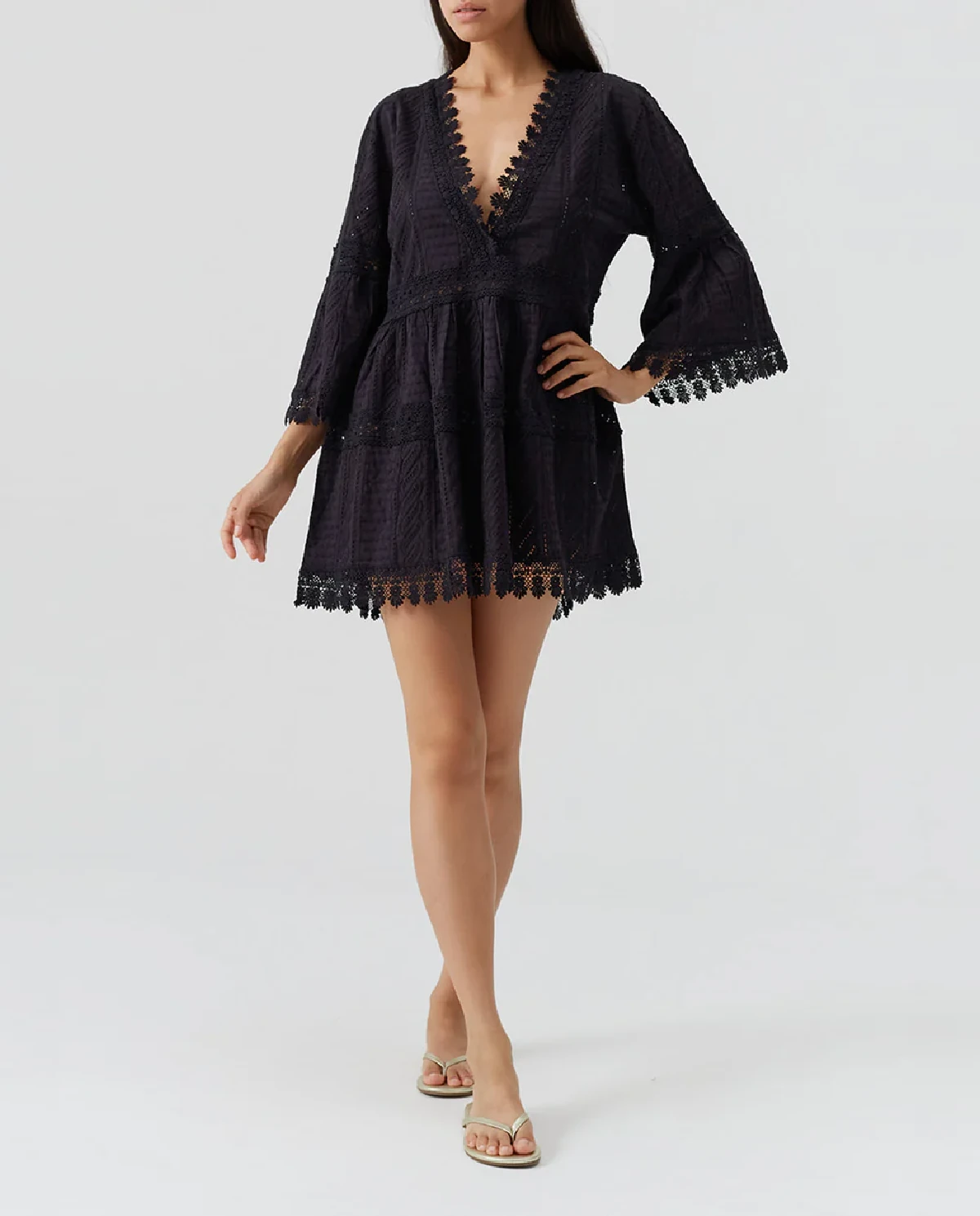 Czarna tunika mini Victoria - Image #0