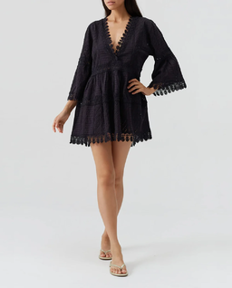 Czarna tunika mini Victoria - Image #0