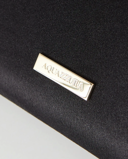 Czarna satynowa kopertówka Bow Tie Mini - Image #4