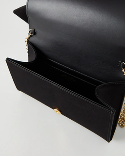 Czarna satynowa kopertówka Bow Tie Mini - Image #3