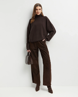 Ciemnobrązowy kaszmirowy golf Jill - Image #2