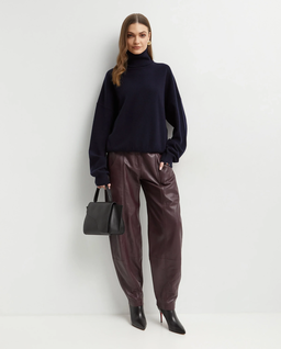 Granatowy kaszmirowy golf Jill - Image #2