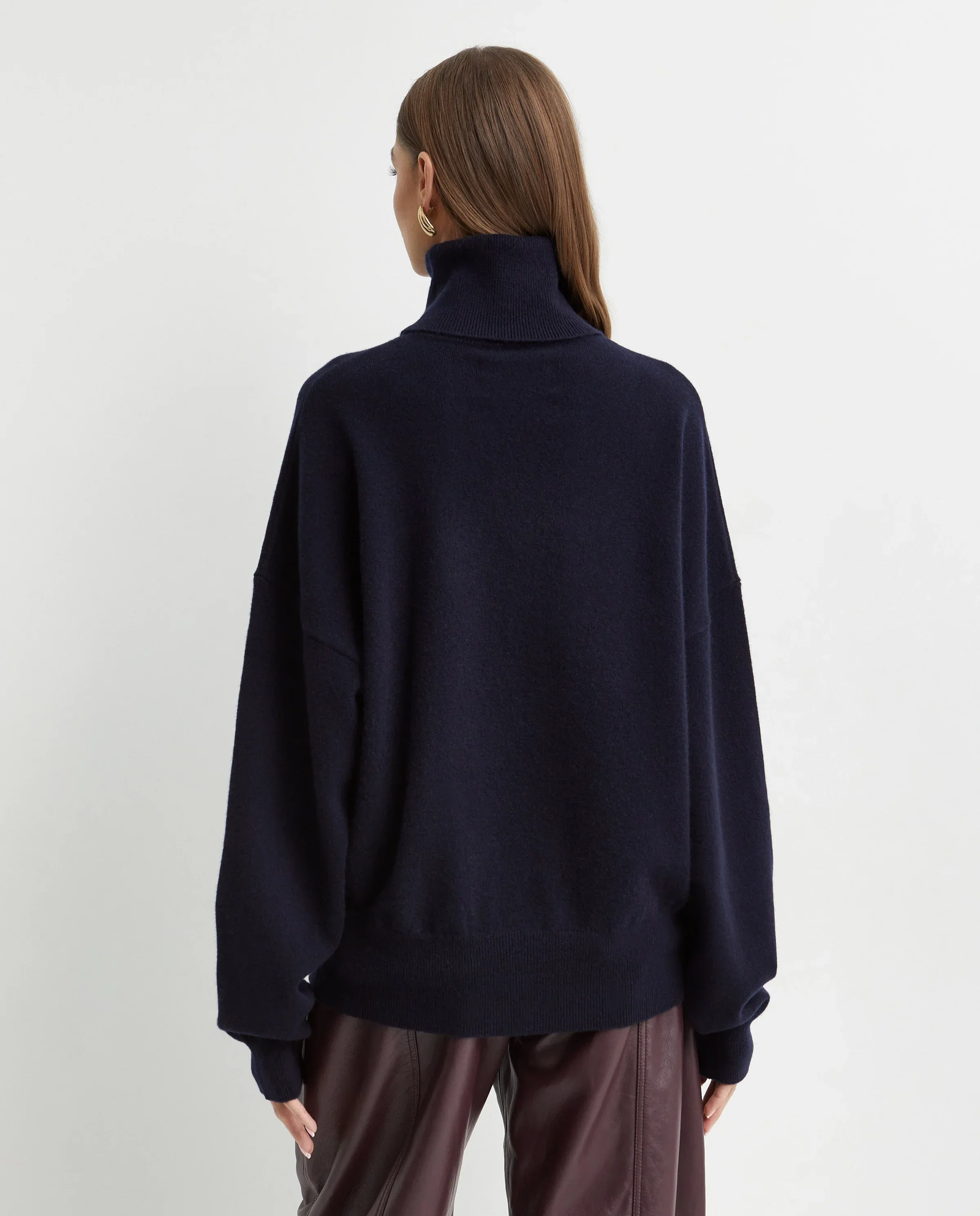Granatowy kaszmirowy golf Jill - Image #3