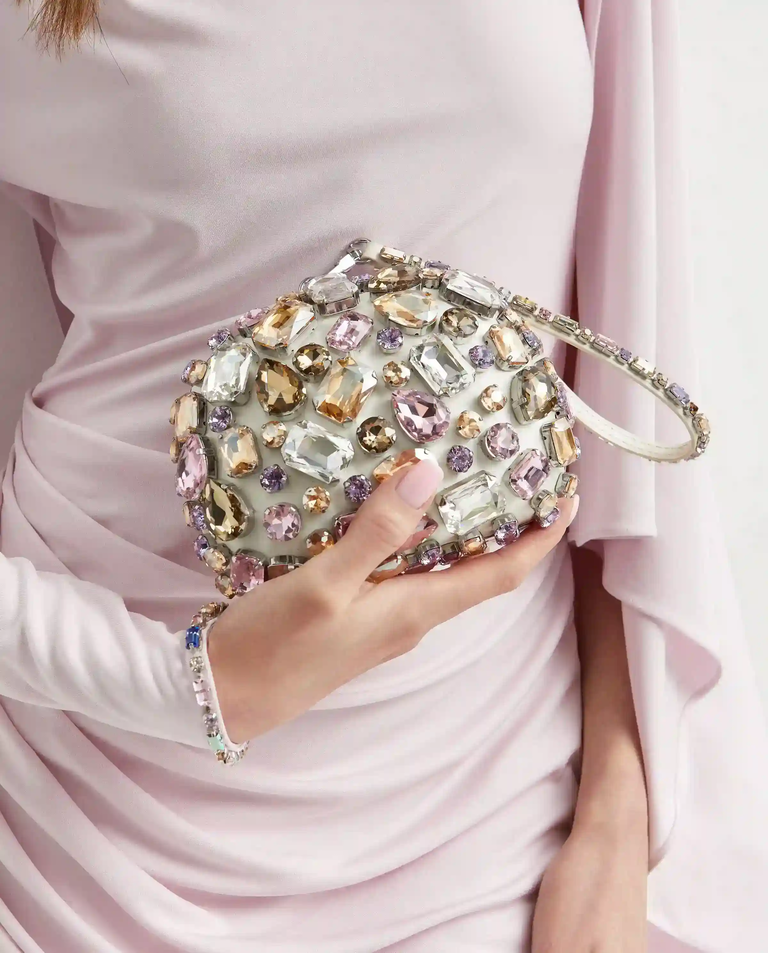 Kryształowa torebka z uchwytem u góry - Image #2