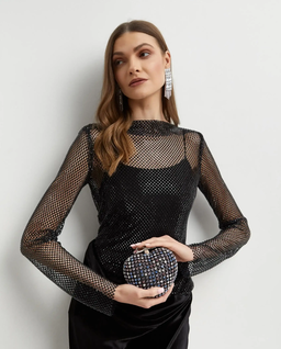 Kopertówka w kształcie serca z kryształkami - Image #1