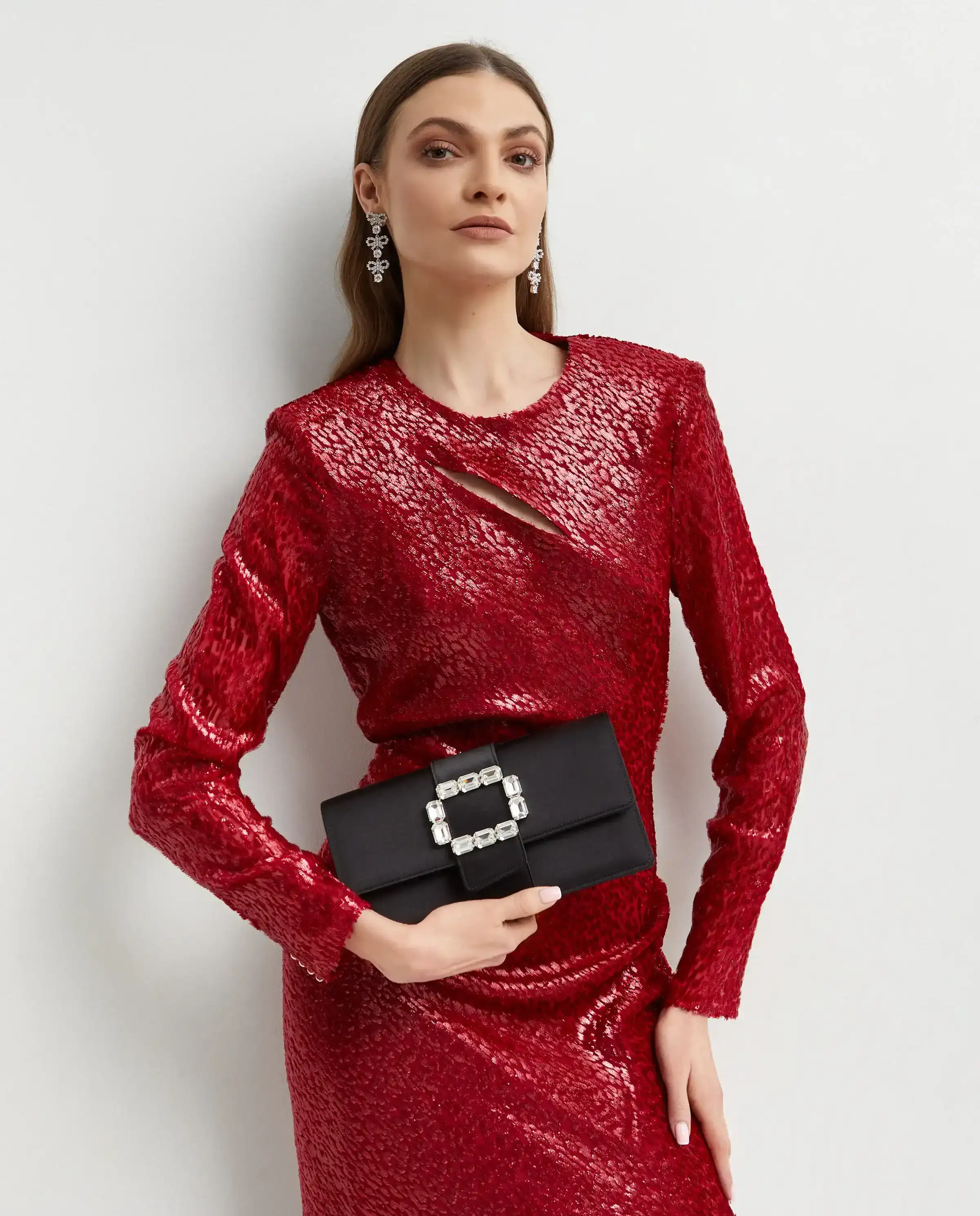 Czarna satynowa kopertówka Maycapjou ‌ - Image #1