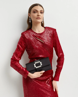 Czarna satynowa kopertówka Maycapjou ‌ - Image #1