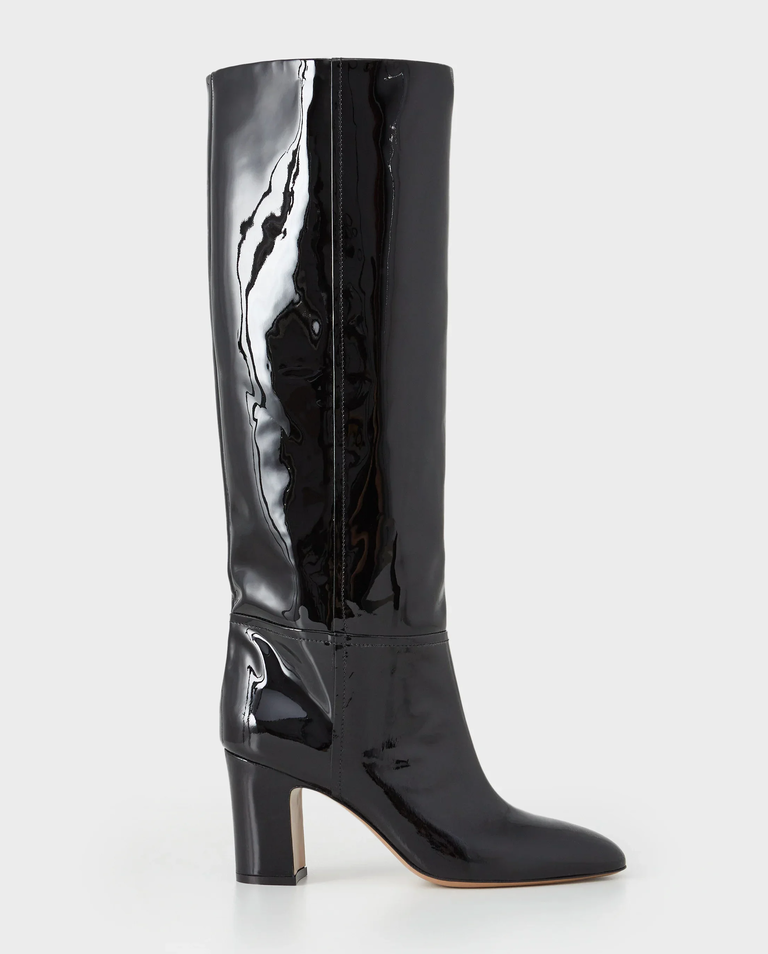 Czarne lakierowane kozaki Lavinia 75