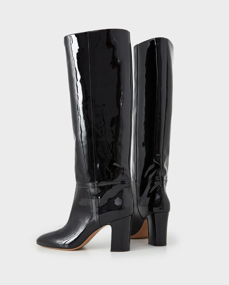 Czarne lakierowane kozaki Lavinia 75 - Image #2