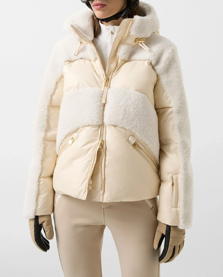 Kremowa kurtka narciarska Dana