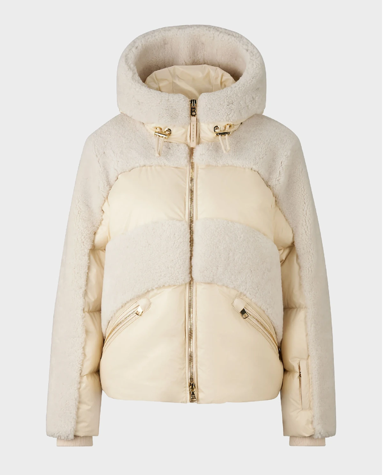 Kremowa kurtka narciarska Dana