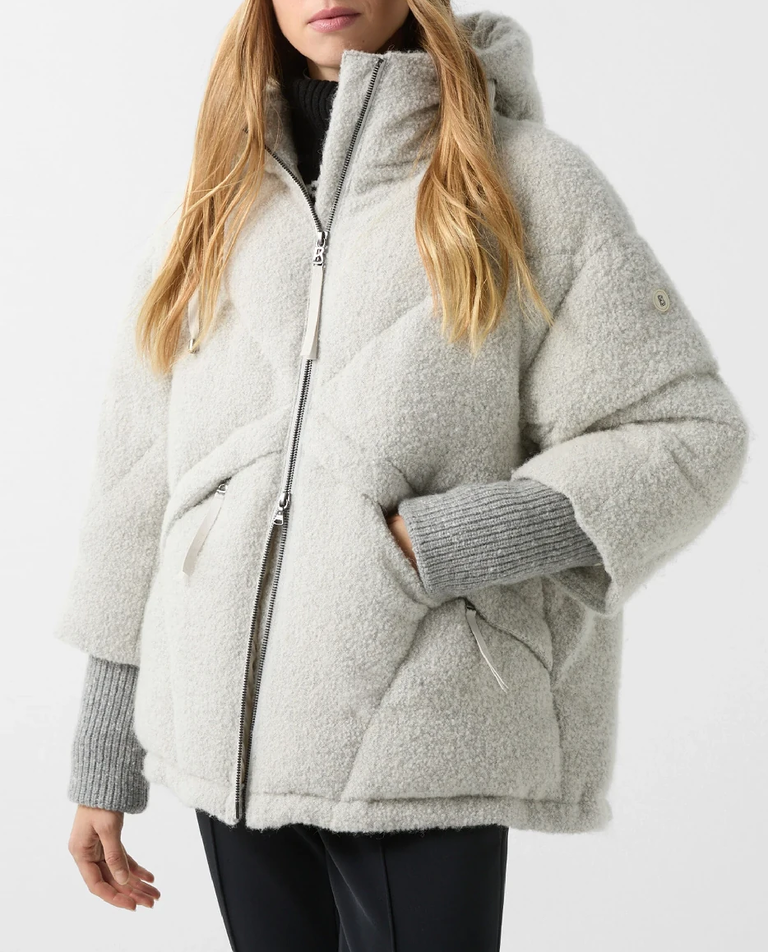 Jasnoszara kurtka puchowa Sheryl