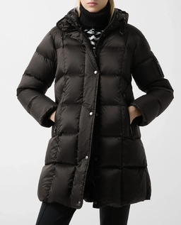 Czarny płaszcz puchowy Fanja - Image #0