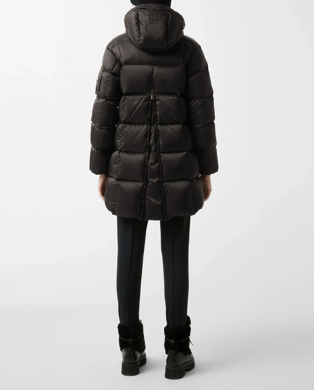 Czarny płaszcz puchowy Fanja - Image #3