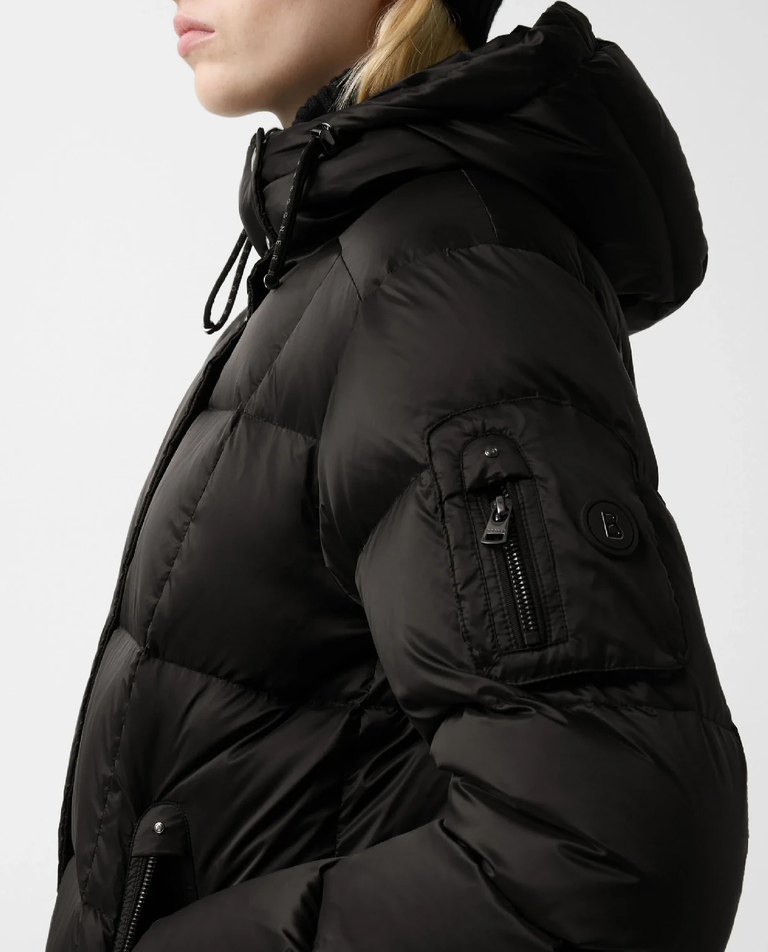 Czarny płaszcz puchowy Fanja - Image #5