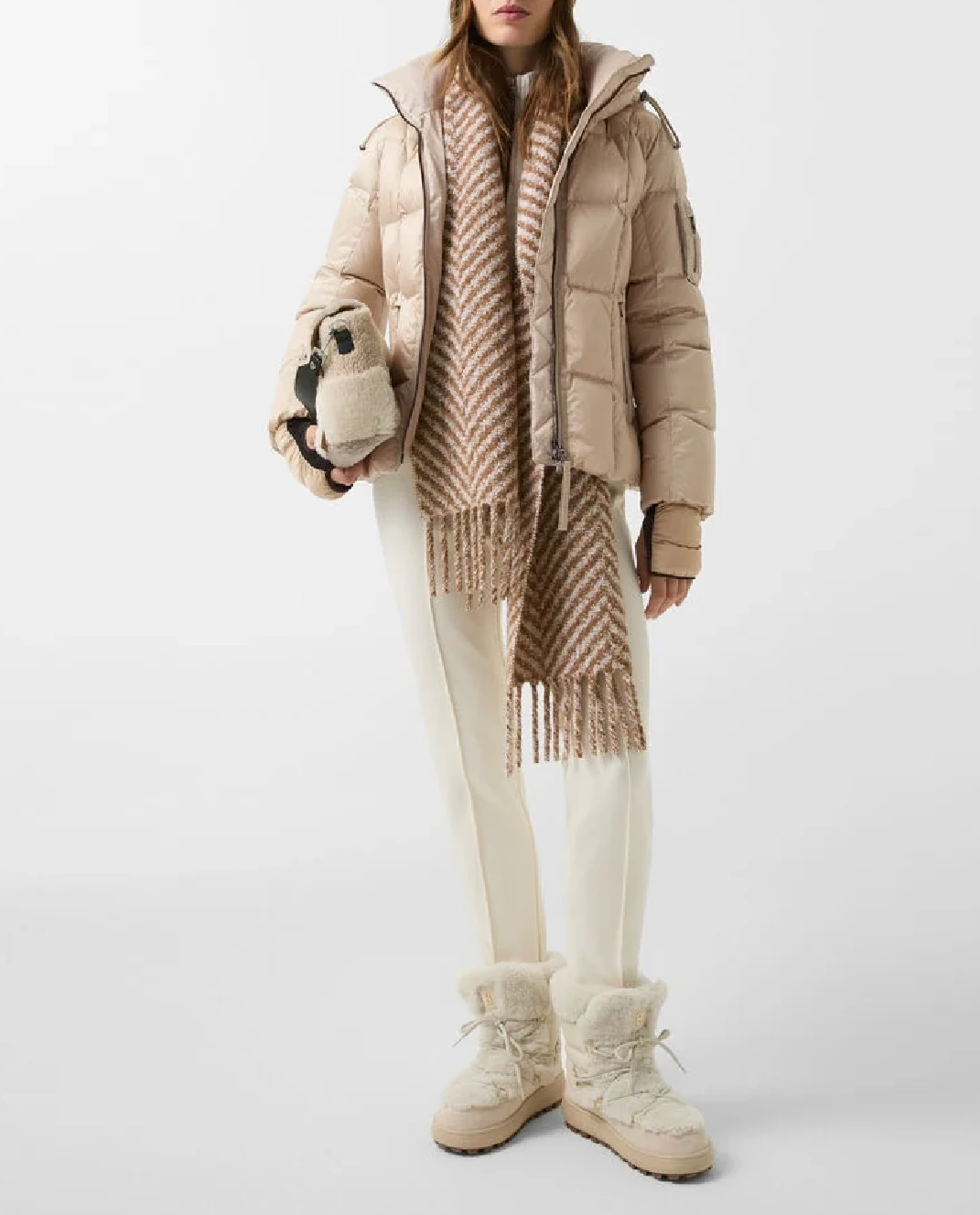 Beżowa kurtka puchowa Feline - Image #4