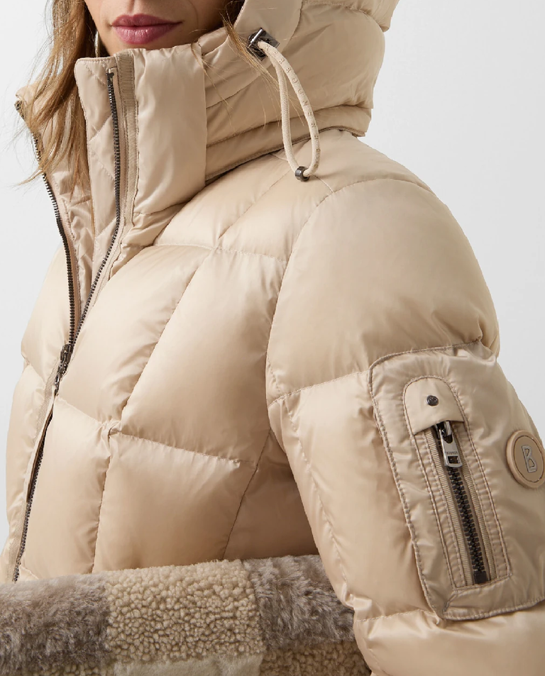 Beżowa kurtka puchowa Feline - Image #6