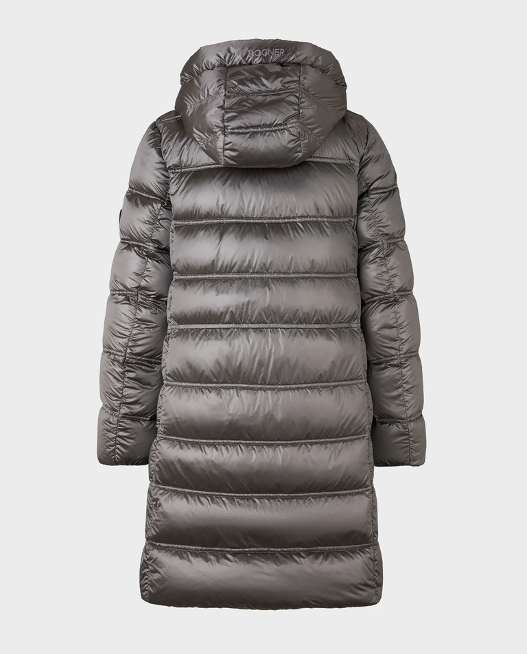 Szary krótki płaszcz Lynn - Image #9