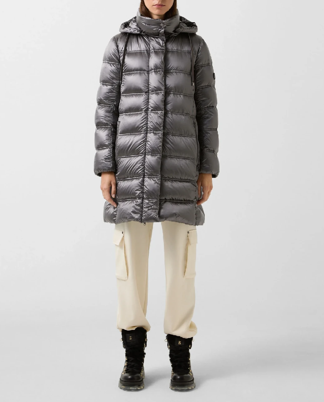 Szary krótki płaszcz Lynn - Image #2